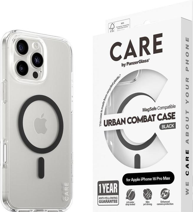 Image du produit PanzerGlass CARE Flagship Case Urban Combat w. Noir MagSafe iPhone '24 6.9" Pro (Apple iPhone 16 Pro Max)