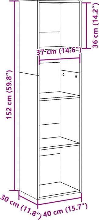 Image du produit VidaXL Bücherregal (30 x 40 x 152 cm)