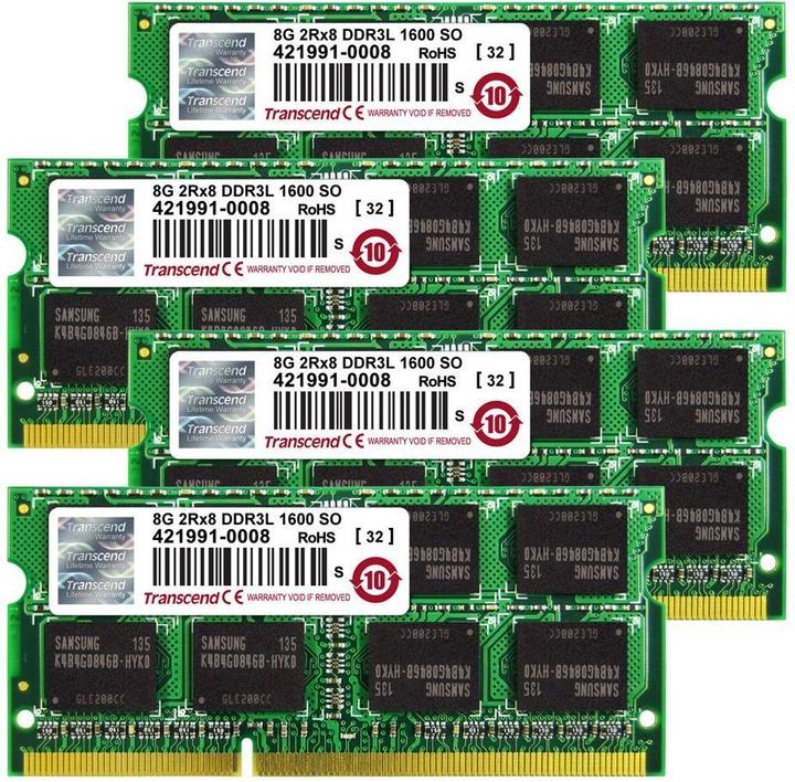 Produktbild Transcend TS32GJMA584H (4 x 8GB, 1600 MHz, DDR3-RAM, SO-DIMM)