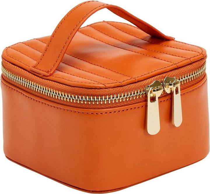 Produktbild Echtleder Schmuckbox Zip Jewellery Cube Maria Tangerine