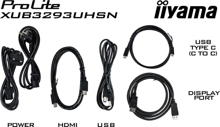 Actual product image iiyama ProLite XUB3293UHSN-B5 (3840 x 2160 Pixels, 31.50")
