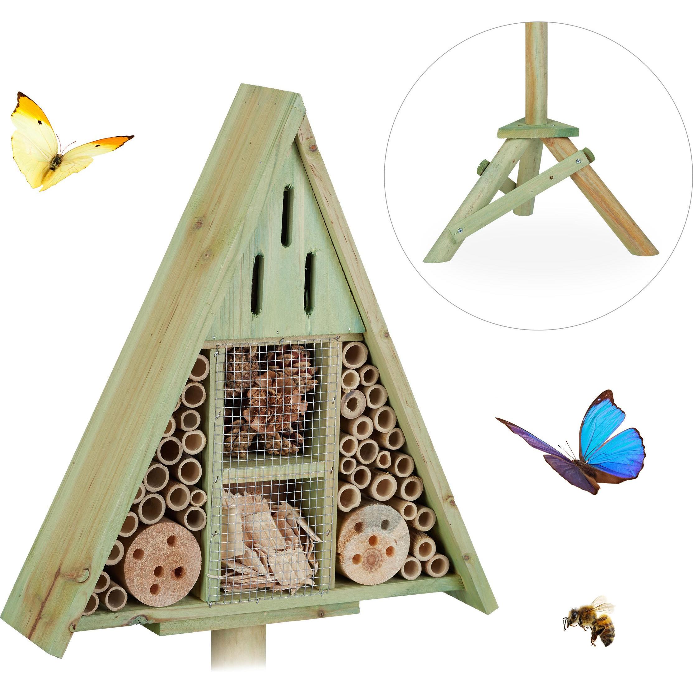 Relaxdays, Insektenhotel, Insektenhotel (Wildbienen, Marienkäfer, Florfliegen, Ohrwürmer)
