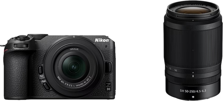 Produktbild Nikon Z 30 Kit (16–50 mm + 50–250 mm VR) (16 - 50 mm, 20.90 Mpx, DX)