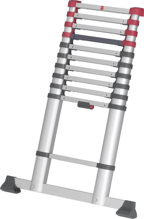 Produktbild Hailo FlexLine, Alu-Sicherheits-Teleskopleiter, 11 Sprossen (Anlegeleiter, 99 cm)