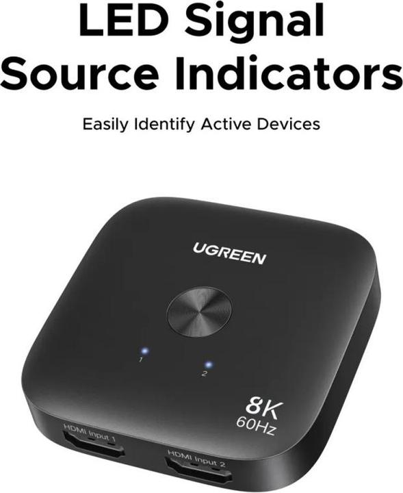 Image du produit Ugreen Przełącznik / Switch HDMI AW700, 2x1, 8K 60Hz