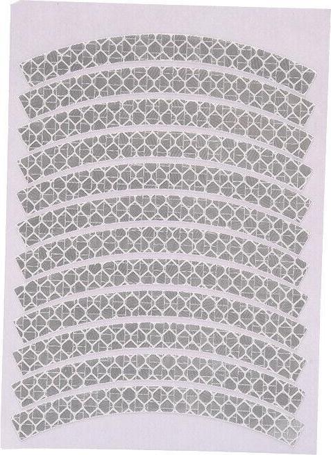 Actual product image JTI 12x reflective strips for bicycle wheels - white
