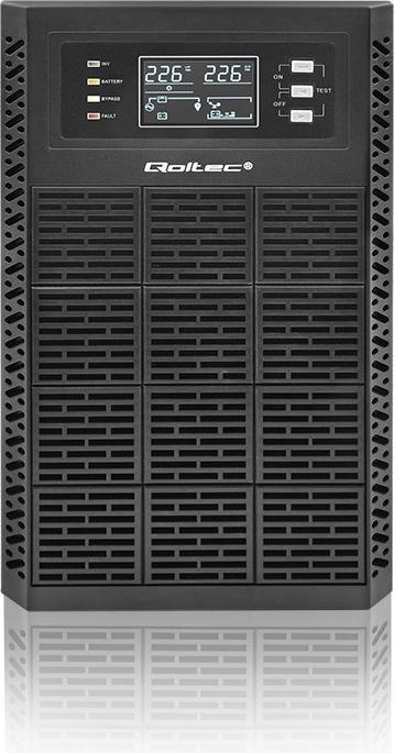 Immagine prodotto Qoltec ZASILACZ AWARYJNY UPS 3KVA | 3000W | FATTORE DI POTENZA 1.0 | LCD | EPO | USB | ON-LINE (3000 VA, 3000 W, Doppio convertitore online UPS)