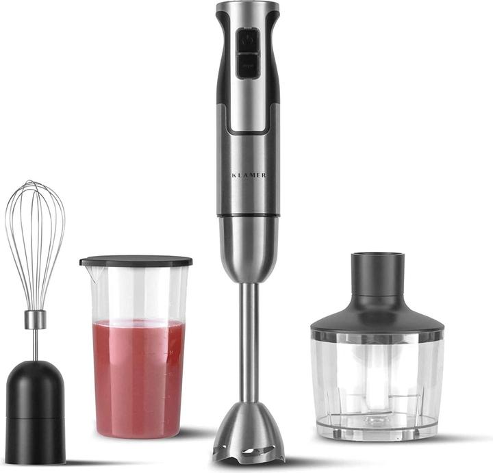 Image du produit KLAMER Stabmixer Set 800 Watt, 4 in 1 Pürierstab Edelstahl mit stufenloser Geschwindigkeit und …