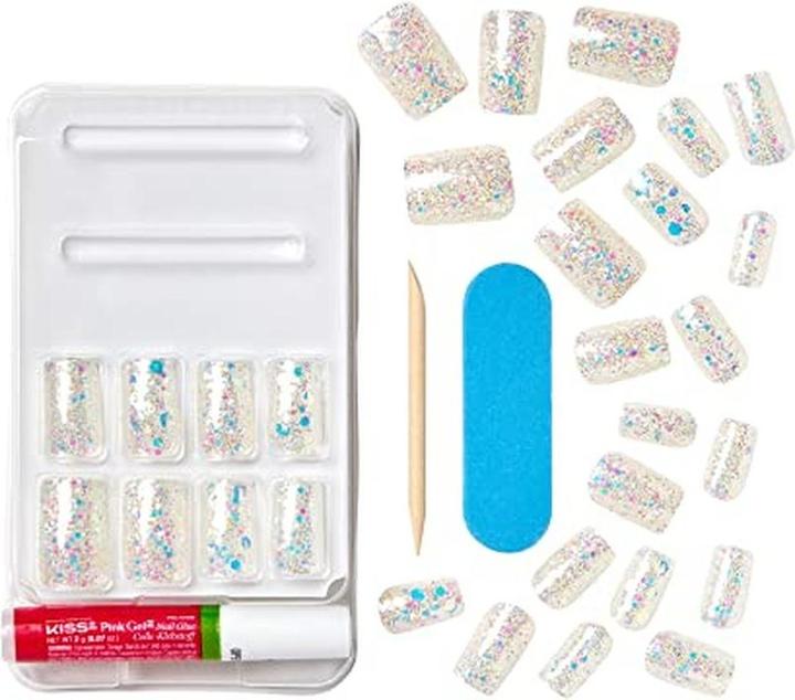 Actual product image KISS Gel nails Gel Fantasy Allure - How Dazzling 28 pcs (Artificial nails, How Dazzling)