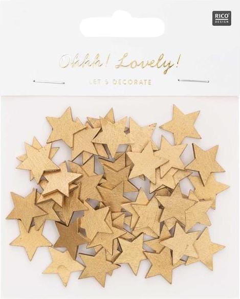 Rico Design Streudeko Stern 48 Stück, Gold