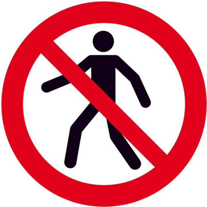 Image du produit SafetyMarking Panneau d'interdiction Interdit aux piétons