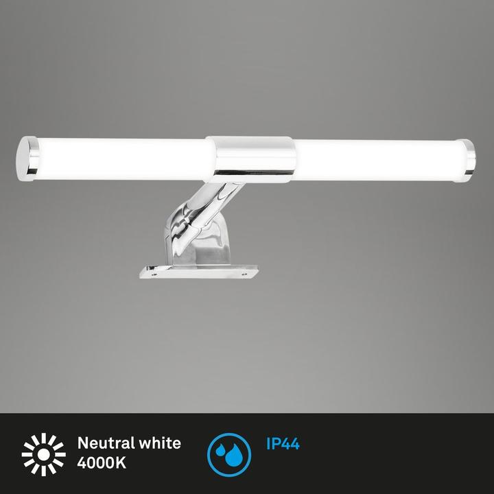 Actual product image Briloner LED mirror light, chrome, IP44, LED/5W