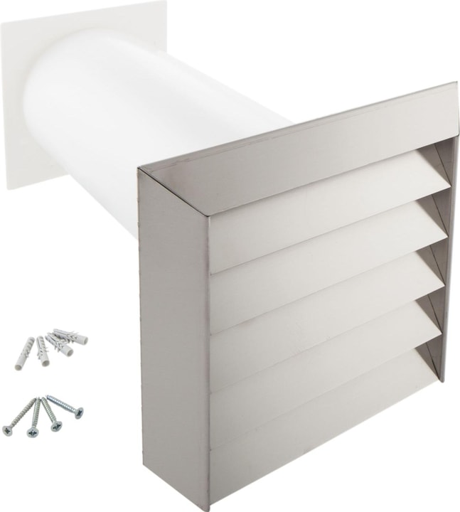 Actual product image IKM Round pipe wall conduct system 125, internal backflow flap, stainless steel