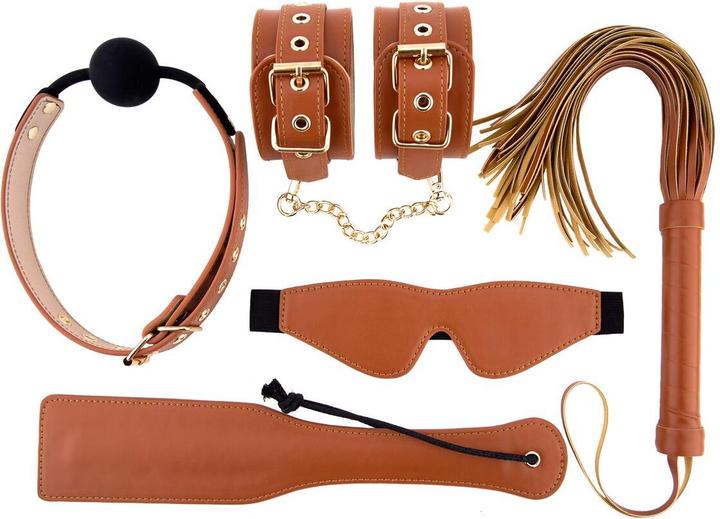 Produktbild Dreamtoys blaze elite bdsm set cognac vegan leather