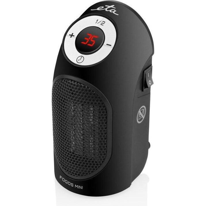 ETA Heater ETA162390000 Fogos mini Fan heater, 400 W, Suitable for rooms iki 8 m², Juodas, Heizkörper, Schwarz