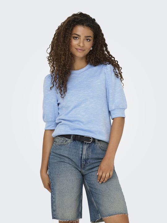 Produktbild Only Normal geschnitten Rundhals Gesmokte Ärmelbündchen Puffärmel Top Top (XL)