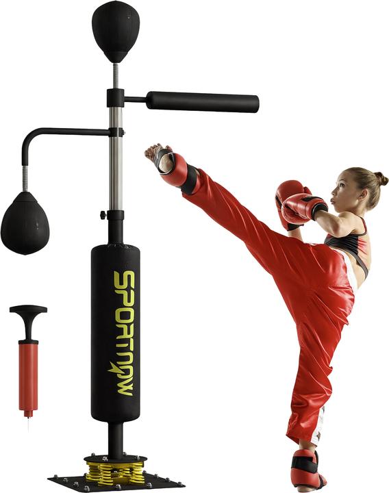 SportNow Boxsack Stahl, Kunstleder Schwarz (107 cm)