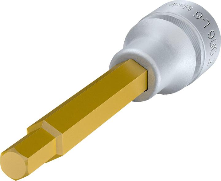 Productafbeelding HAZET Inbus 986L-6 1/2 ″ inbus, breedte over platte vlakken 6 mm lengte 100 mm (6 mm)