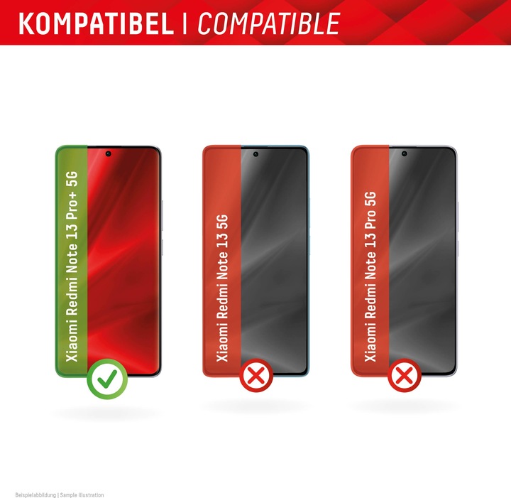 Produktbild Displex Real Glass, Full Cover Panzerglas (1 Stück, Xiaomi Redmi Note 13 Pro 5G)