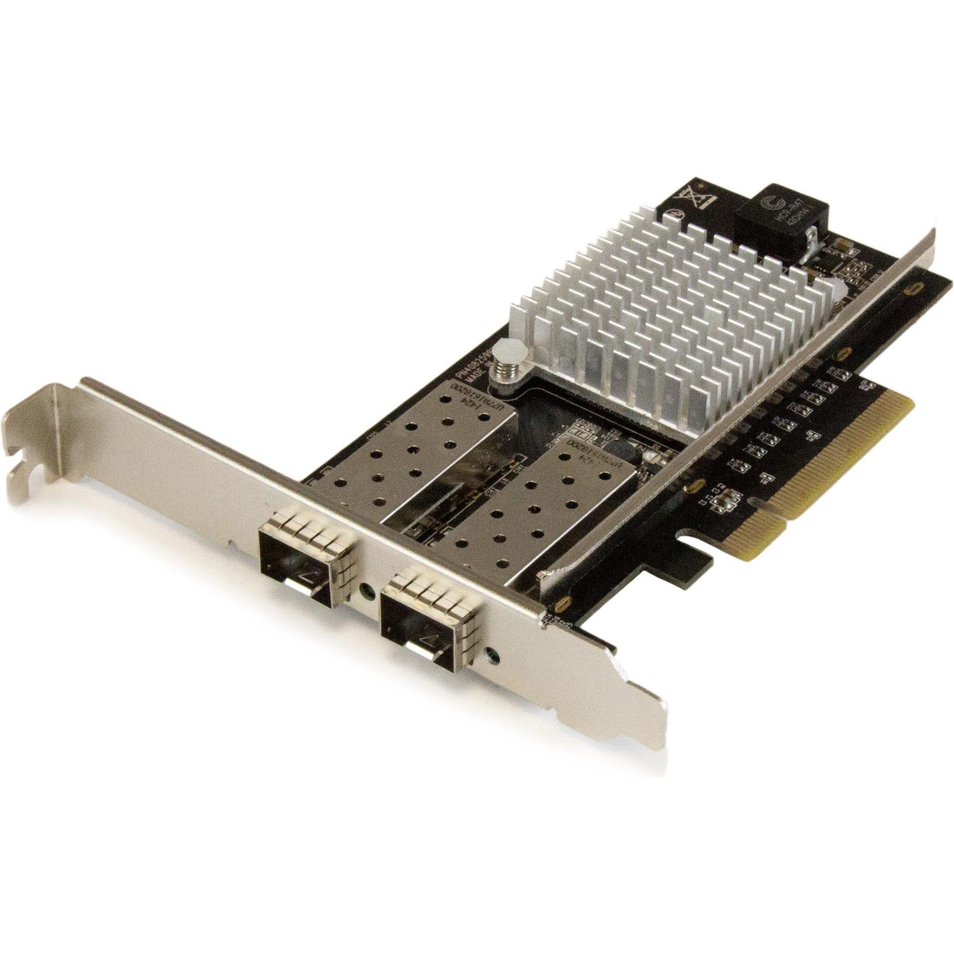 StarTech 2 Port PCIe 10G SFP+ Network Card (PCI Express 2.0 x8), Scheda di rete, Nero