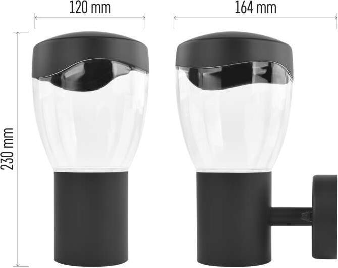 Image du produit Emos LED GARDEN LIGHT,E27,IP44,MAX 15W,WALL MOUNTED (E27, IP44)