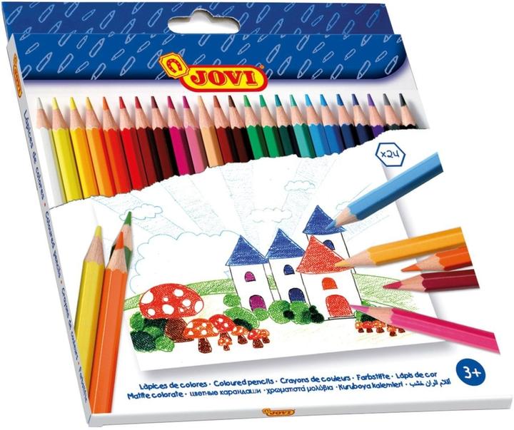Jovi Holzbuntstifte Hexagonal VE=24 Stück farbig sortiert (24 Farben, 24 x)