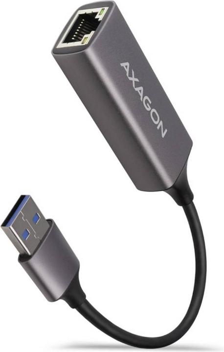 Actual product image Axagon ADE-TR Gigabit Ethernet 10/100/1000 Adapter - USB 3.1 Type A, Titanium Gray (USB 3.1, RJ45 (1x))