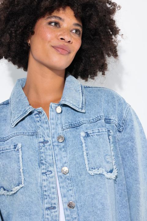 Produktbild Angel of Style Jeansjacke, oversized, destroyed, Rückendruck (50)