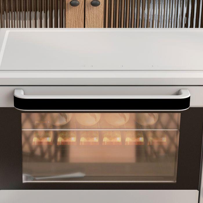 Actual product image Swisshandel24 Mini oven, 21L, 3 cooking modes, 100°C-230°C, rack & tray, stainless steel/glass, silver