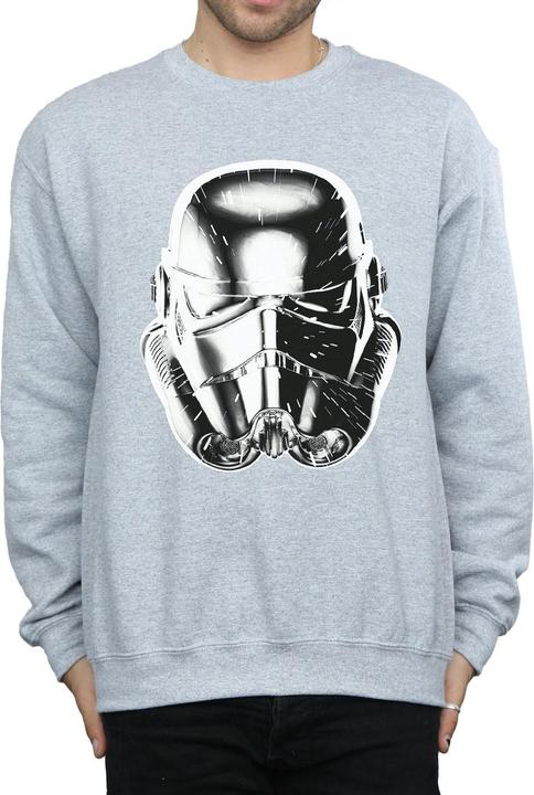 Actual product image Star Wars Mens Stormtrooper Warp Speed Helmet Sweatshirt (S)