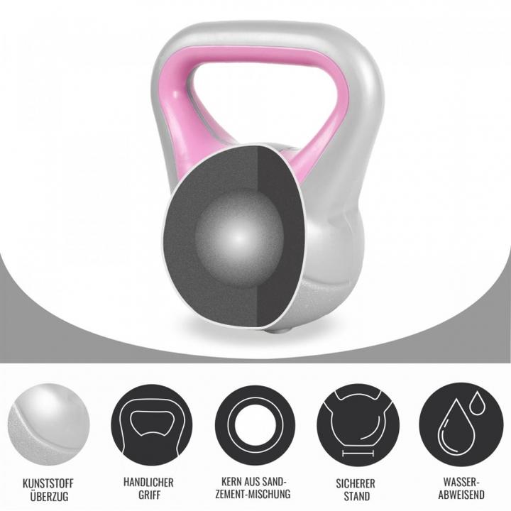 Produktbild Gorilla Sports Kettlebell Stylish (1 x 10 kg, 1 x 8 kg, 1 x 6 kg, 1 x 14 kg, 1 x 18 kg, 1 x 3 kg, 1 x 4 kg, 1 x 16 kg, 1 x 20 kg, 1 x 12 kg)