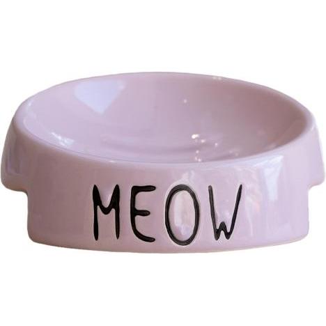 PetRageous Meow 5" inverted bowl pink, Futternapf