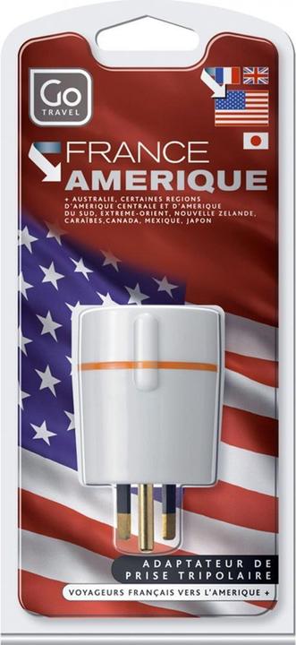 Actual product image Go Travel Electrical + electronic devices Travel adapter France - USA Adapter