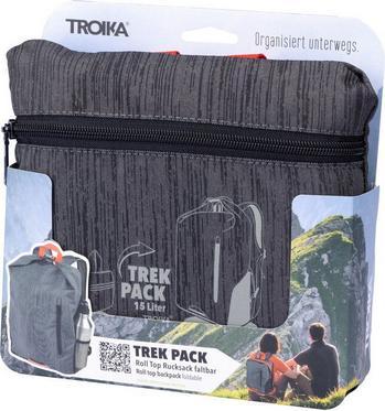 Actual product image Troika TREKPACK Roll Top foldable rucksack, yellow (15 l)
