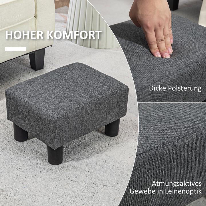 Actual product image Homcom Fusshocker Polyetser, Schaumstoff Dunkelgrau
