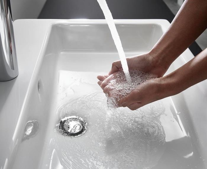 Actual product image hansgrohe Logis single-lever basin mixer 100 with pop-up waste
