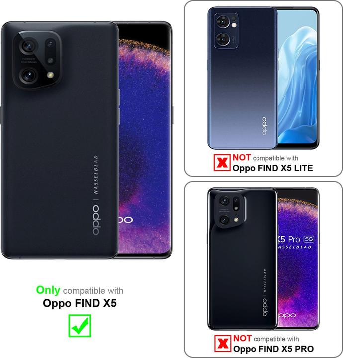 Immagine prodotto Cadorabo Custodia con supporto a libro per Oppo FIND X5 (Oppo trova X5)