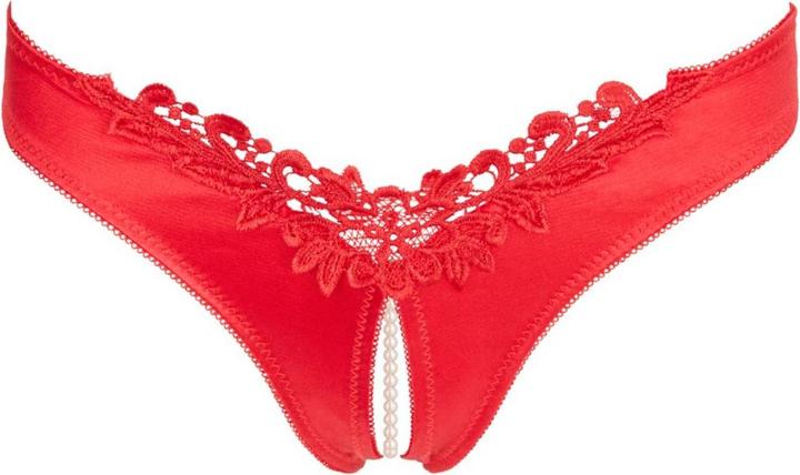 Produktbild Cottelli Collection String ouvert mit Perlen (S)