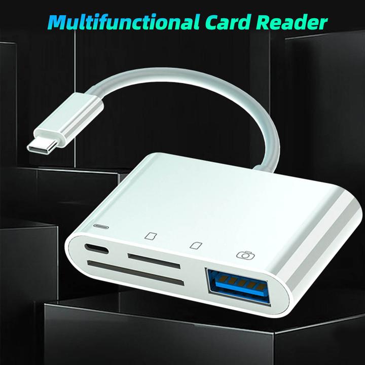 Produktbild PhoneLook USB-C-Lesegerät für SD- & Micro-SD-Speicherkarten und USB (4 in 1) für MacBook & iPad