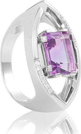 Produktbild Breuning RING - E.AMETHYST/Brill. 0,077 Ct. H/si (52, 585/14 K Gold)