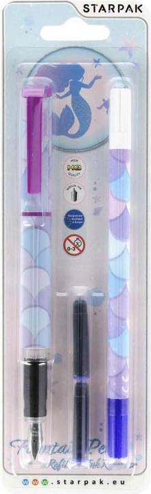 Starpak Füllfederhalter mit 2 Ersatzminen und Tintenentferner Meerjungfrau (1 x)