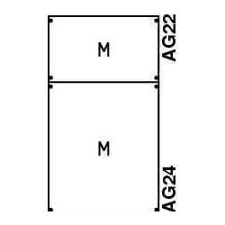 Thumbnail - Striebel & John, Verteilerschrank Zubehör, STR 2M2A Verteilerfeld H=950mm 2 Felder