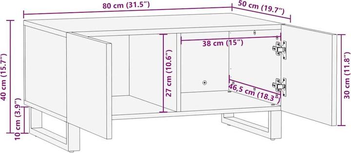 Actual product image VidaXL Couchtisch (80 x 50 x 40 cm)