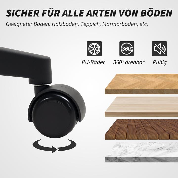Produktbild Homcom Bürostuhl Polyester, Schaumstoff Dunkelgrau