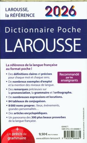 Image du produit Dictionnaire Larousse Poche - Edition 2026 (Français, Collectif, 2025)