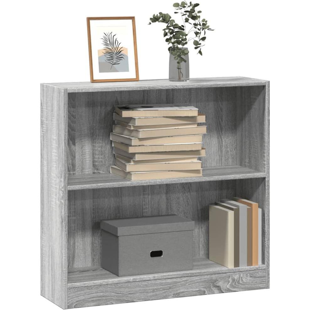 VidaXL, Regal, Bücherregal Regal Standregal Büroregal Aufbewahrungsregal Grau Sonoma (80 x 24 x 76 cm)