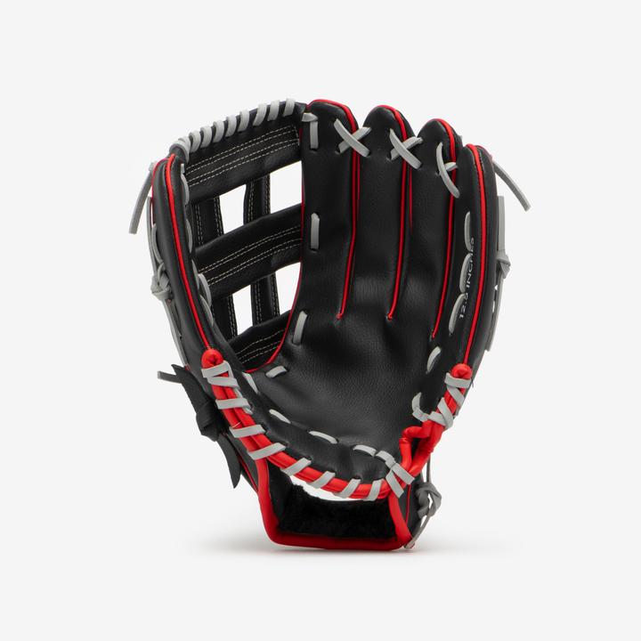 Produktbild Kipsta Damen/Herren Baseball Handschuh Rechtswerfer - BA100 schwarz/rot (11.50")
