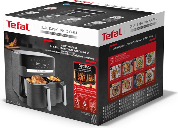 Image du produit Tefal Dual Easy Fry & Grill EY905B - friteuse à hélice - 2700W - 8,3L