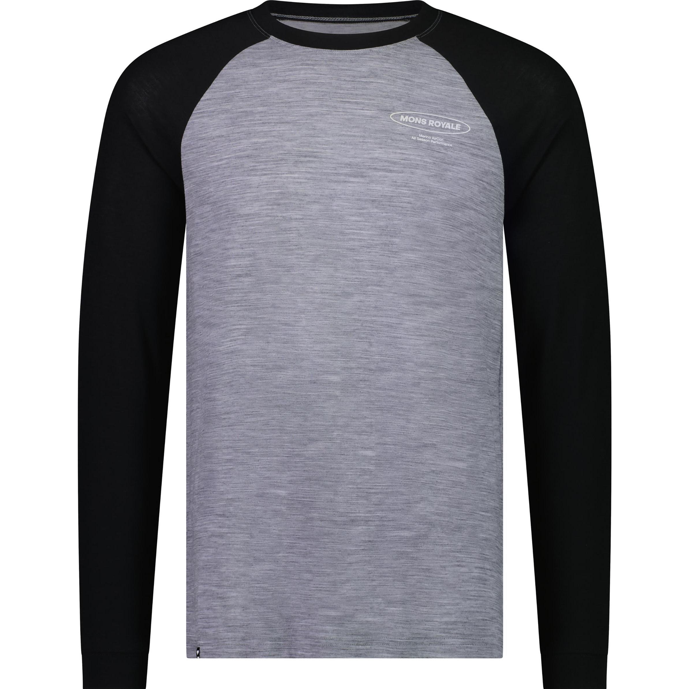 Mons Royale, Herren, Funktionsshirt, Icon Merino Air-Con Raglan (L), Grau, L