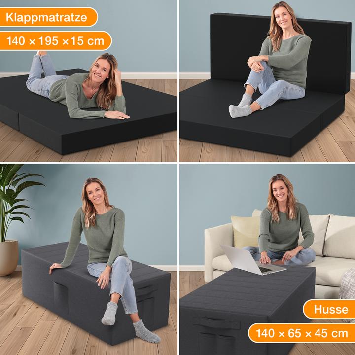 Actual product image Bestschlaf Folding mattress incl. cover & transport bag (140 x 195 cm, Foam core)